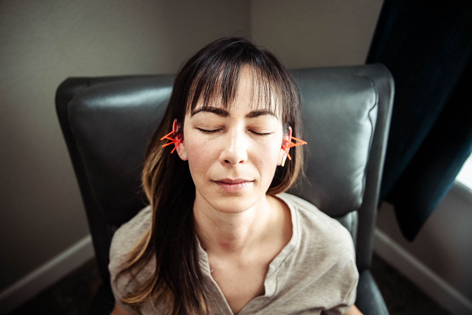 Acudetox ear acupuncture session in Colorado
